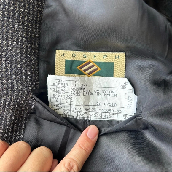 Vintage Joseph Abboud Wool Blend Twill Blazer Union Made in USA - Picture 13 of 16